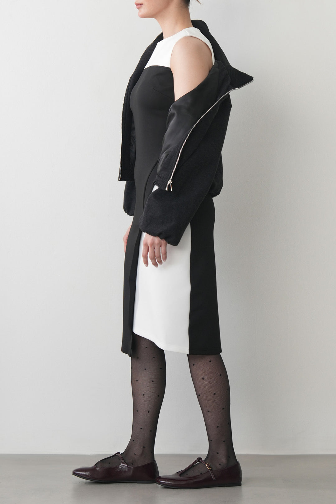 COLOR-BLOCK MIDI DRESS