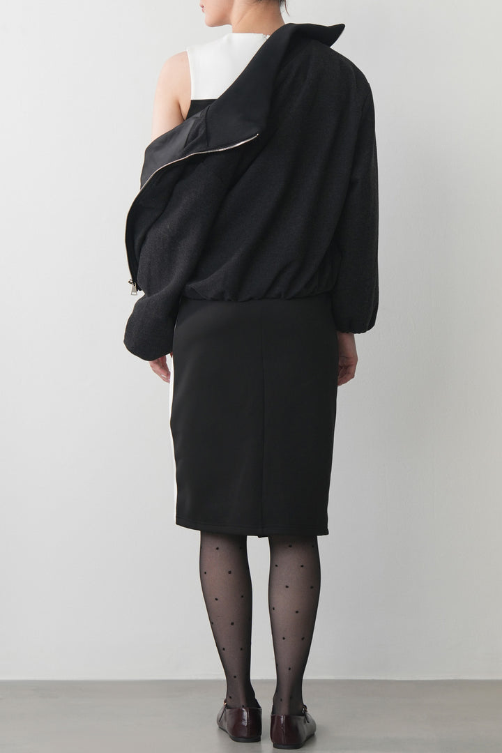 COLOR-BLOCK MIDI DRESS