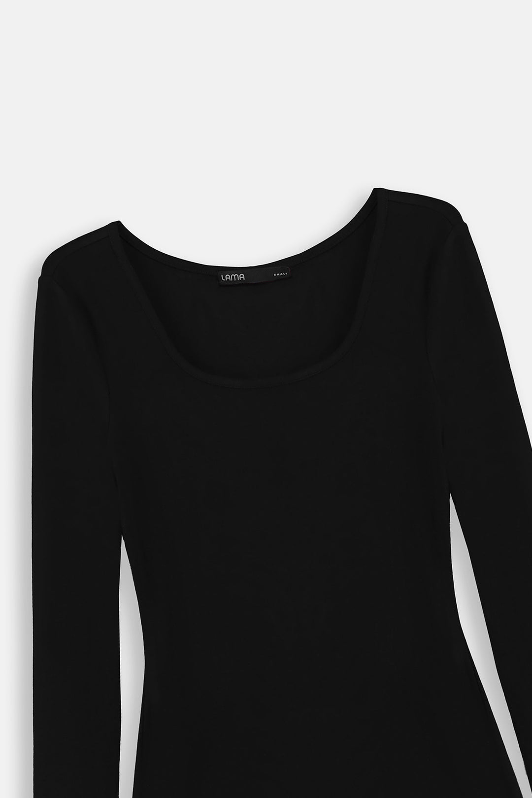 BLACK SCOOP NECK DRESS