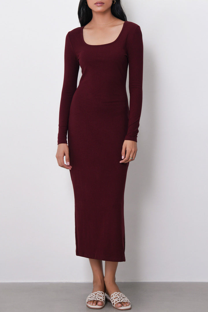 SCOOP NECK DRESS