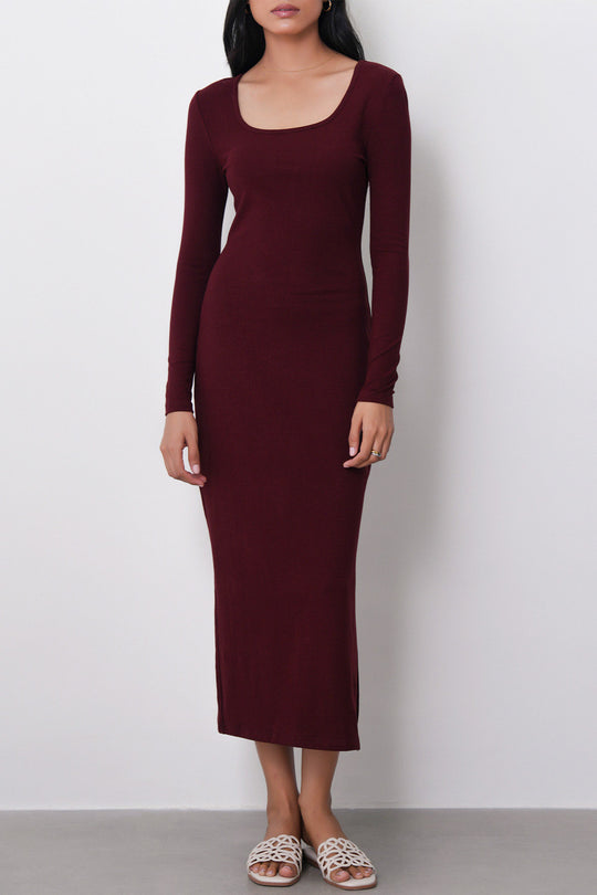 SCOOP NECK DRESS