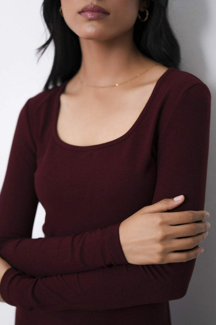 SCOOP NECK DRESS