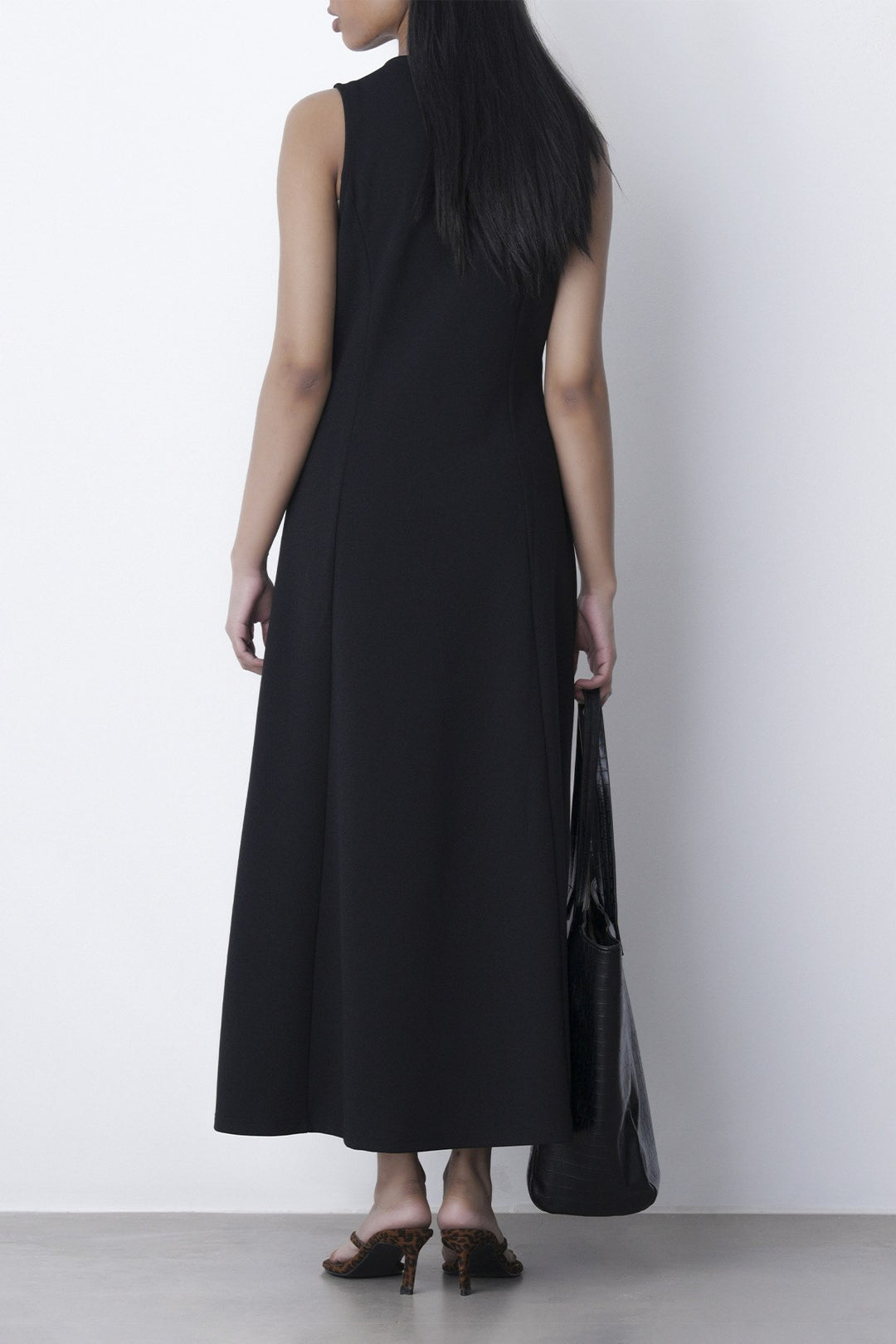 FRONT TIE NECK DRESS
