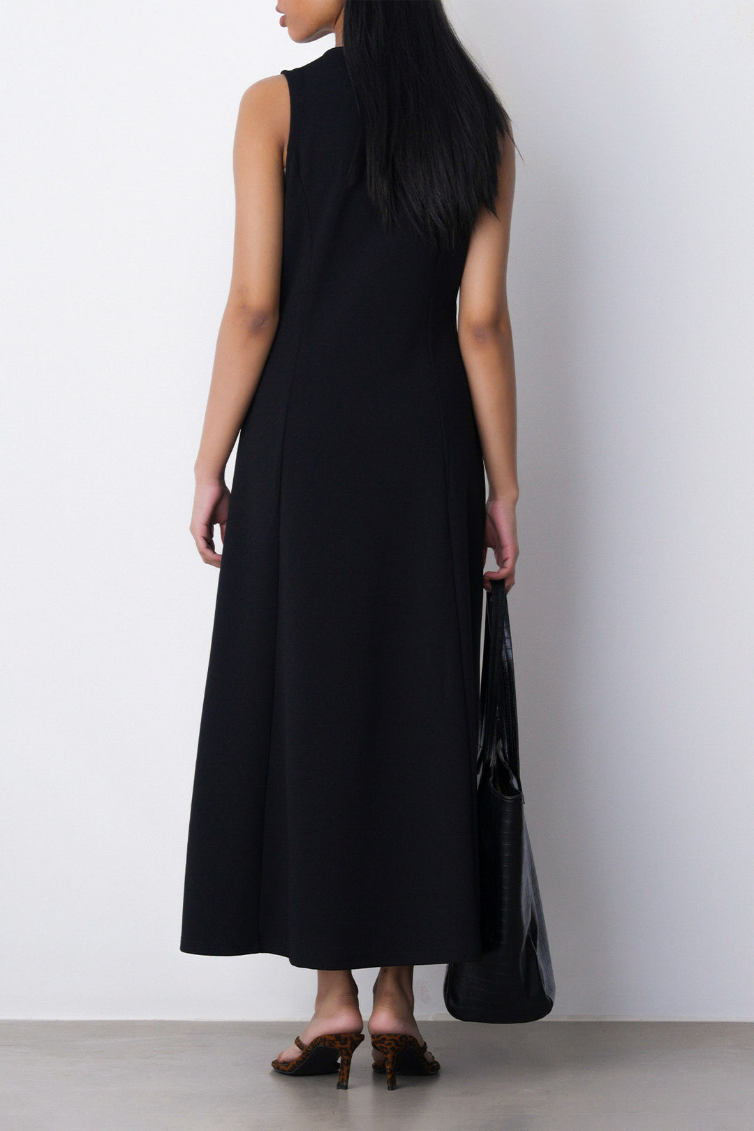 FRONT TIE NECK DRESS