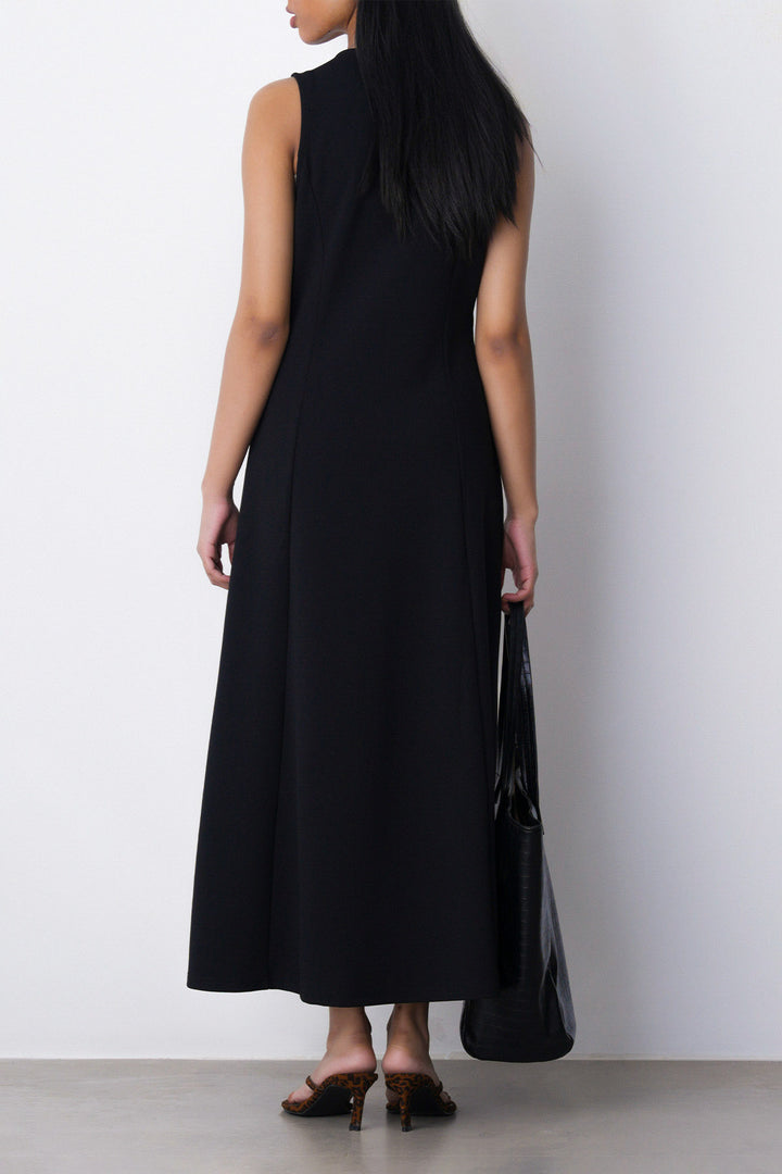 FRONT TIE NECK DRESS
