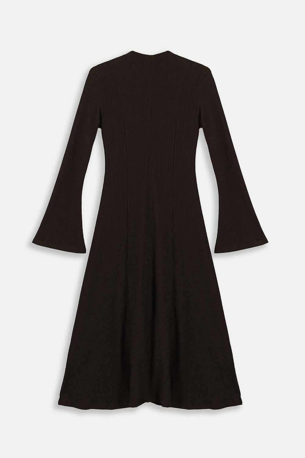 BROWN FIT & FLARE DRESS