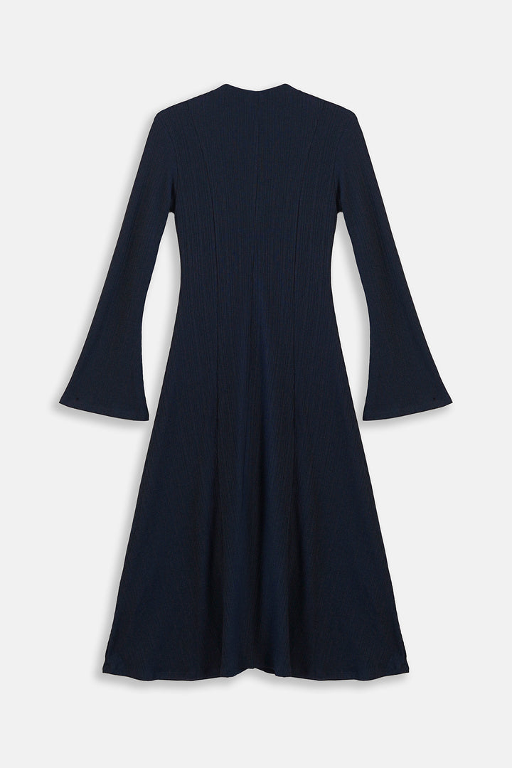 NAVY FIT & FLARE DRESS