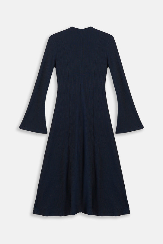 NAVY FIT & FLARE DRESS