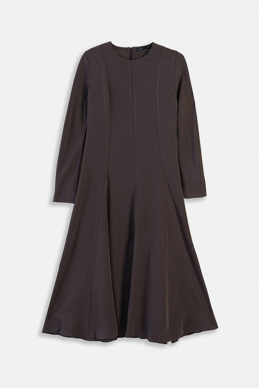 TAUPE SCULPT FLARE DRESS