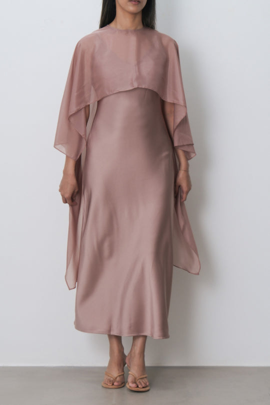 DATE NIGHT DRESS WITH CAPELET