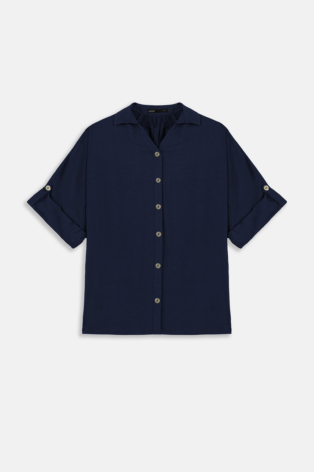BLUE SOFT TURN UP SHIRT