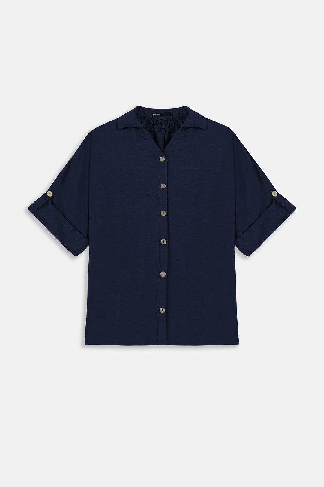BLUE SOFT TURN UP SHIRT