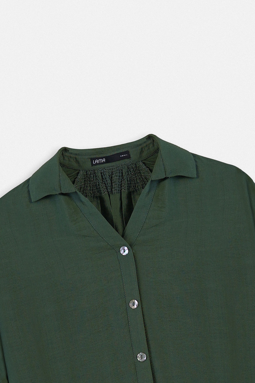 GREEN SOFT TURN UP SHIRT