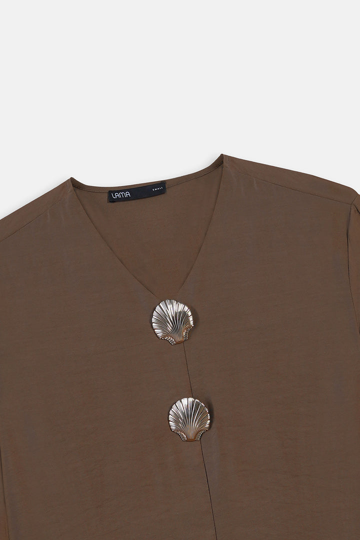 BROWN SEA TREASURES BLOUSE