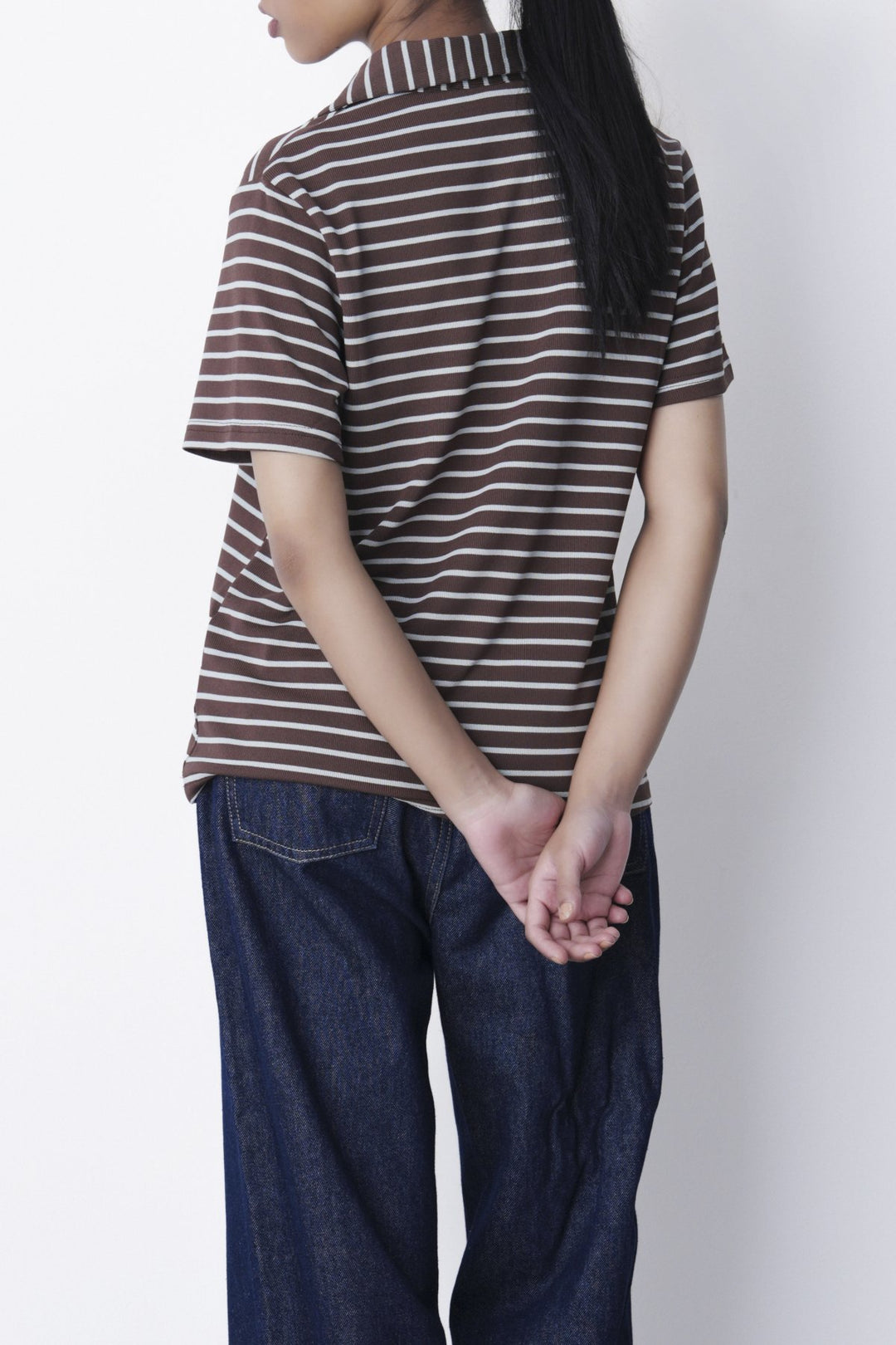BROWN GREY YARN DYED HENLEY