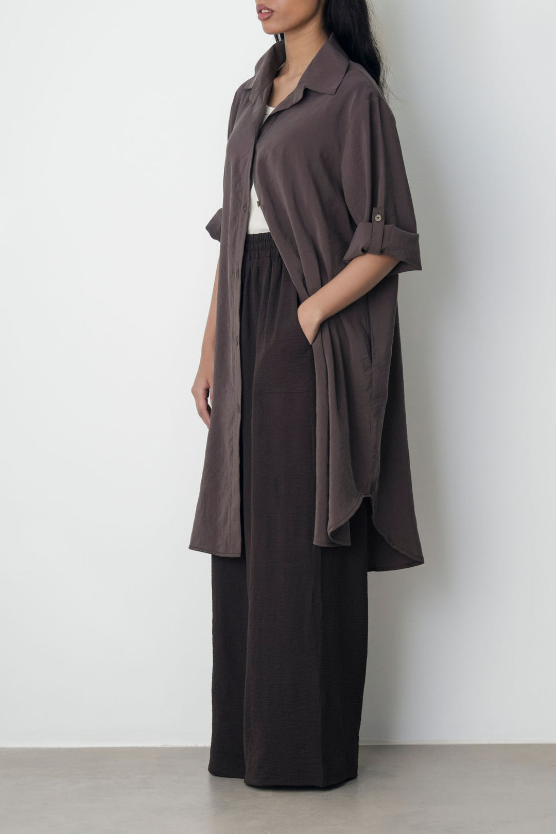 CHOCOLATE STONEWASH TUNIC