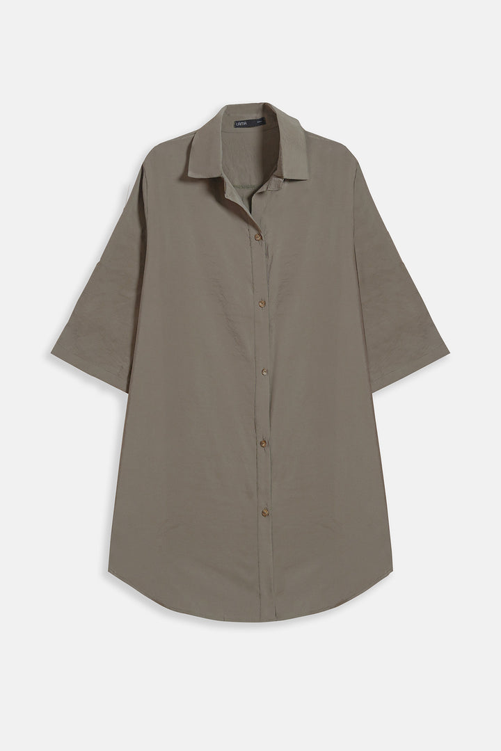 OLIVE STONEWASH TUNIC