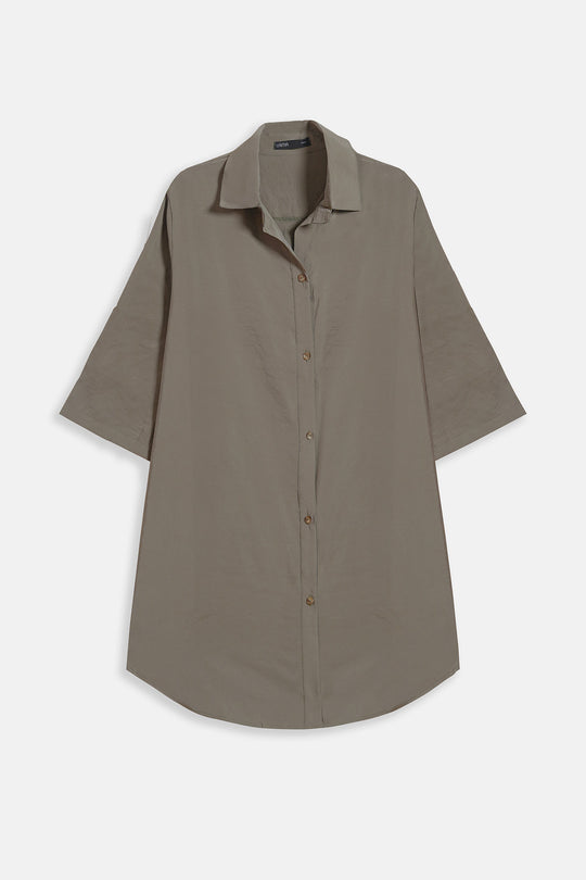OLIVE STONEWASH TUNIC