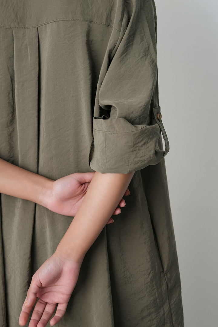 OLIVE STONEWASH TUNIC