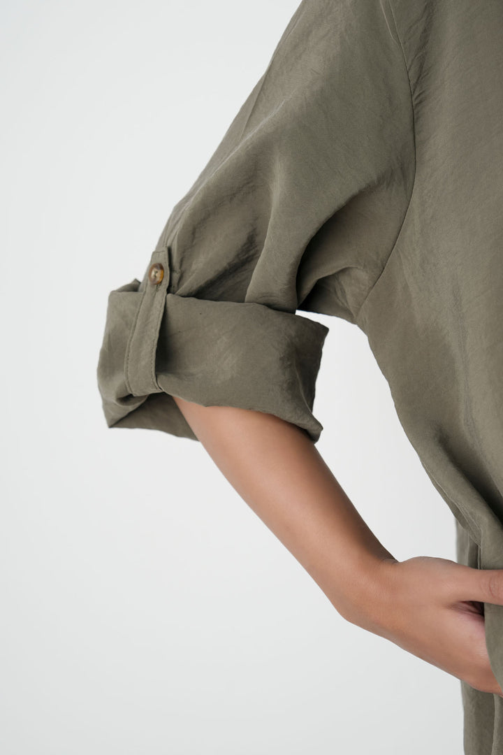 OLIVE STONEWASH TUNIC