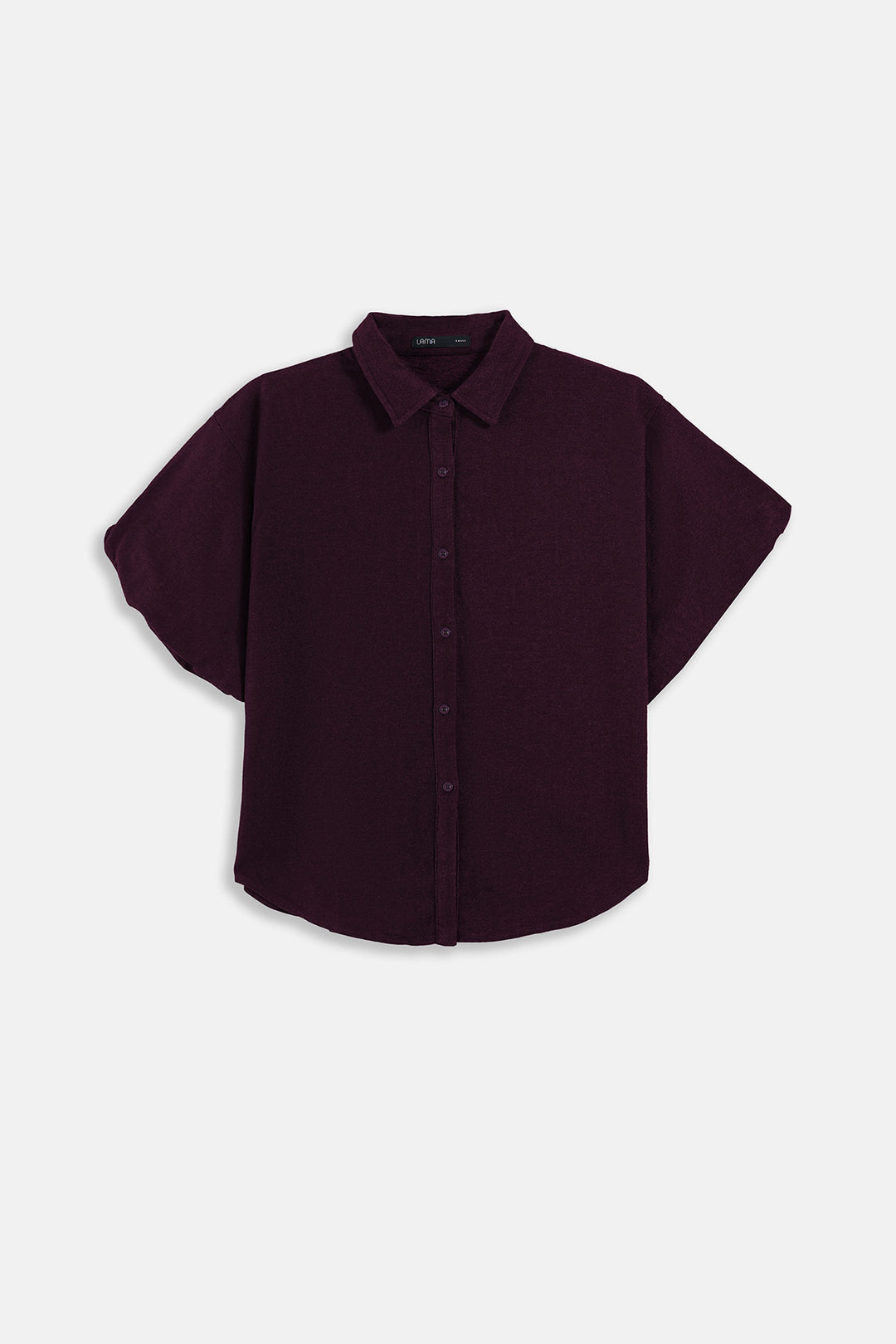 MAROON BOXY KNIT SHIRT