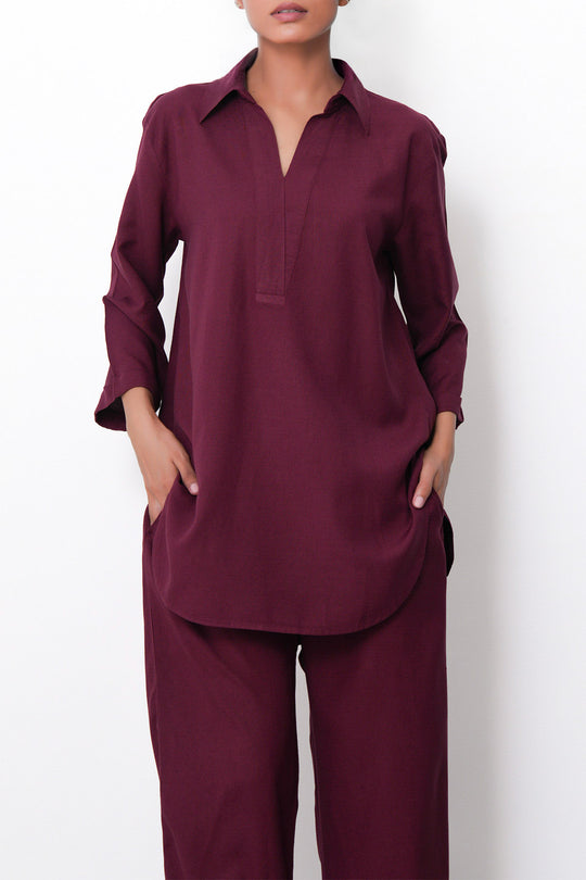 RELAXED COLLARED TOP
