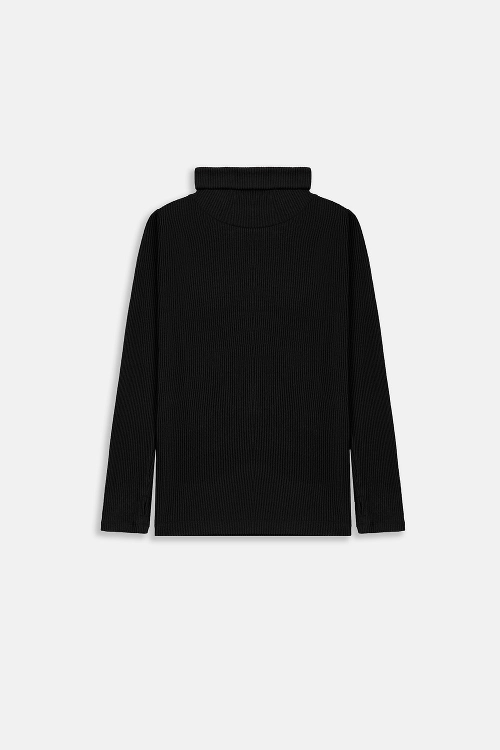 BLACK SOFT KNIT PULLOVER