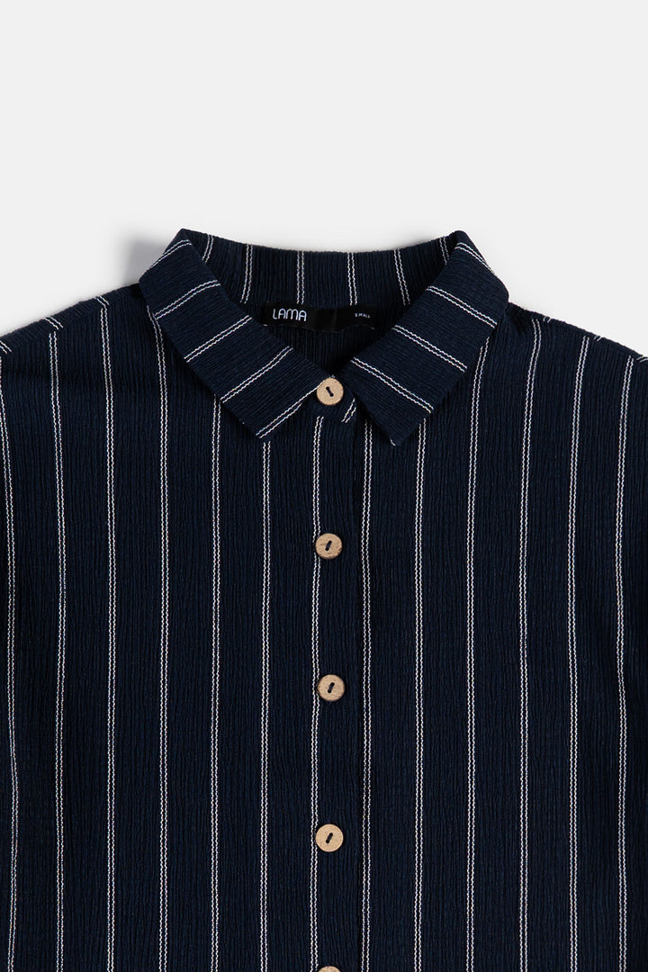 NAVY STRIPPED SHIRT