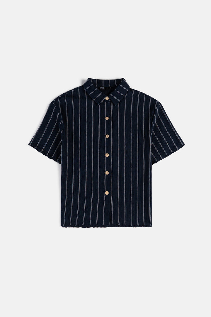 NAVY STRIPPED SHIRT