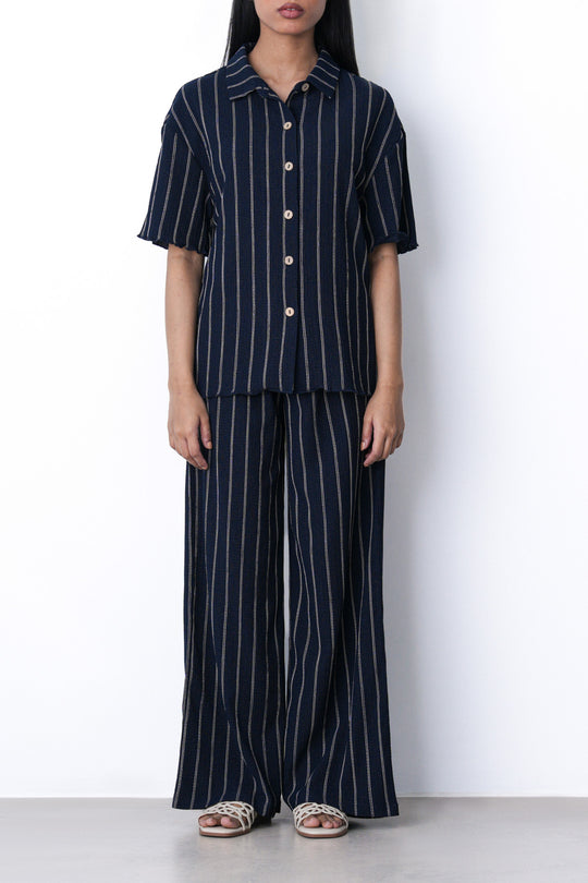 NAVY STRIPPED SHIRT