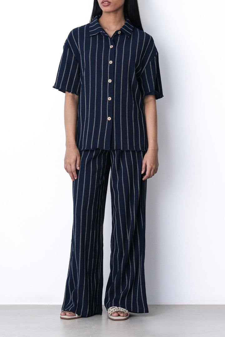 NAVY STRIPPED SHIRT