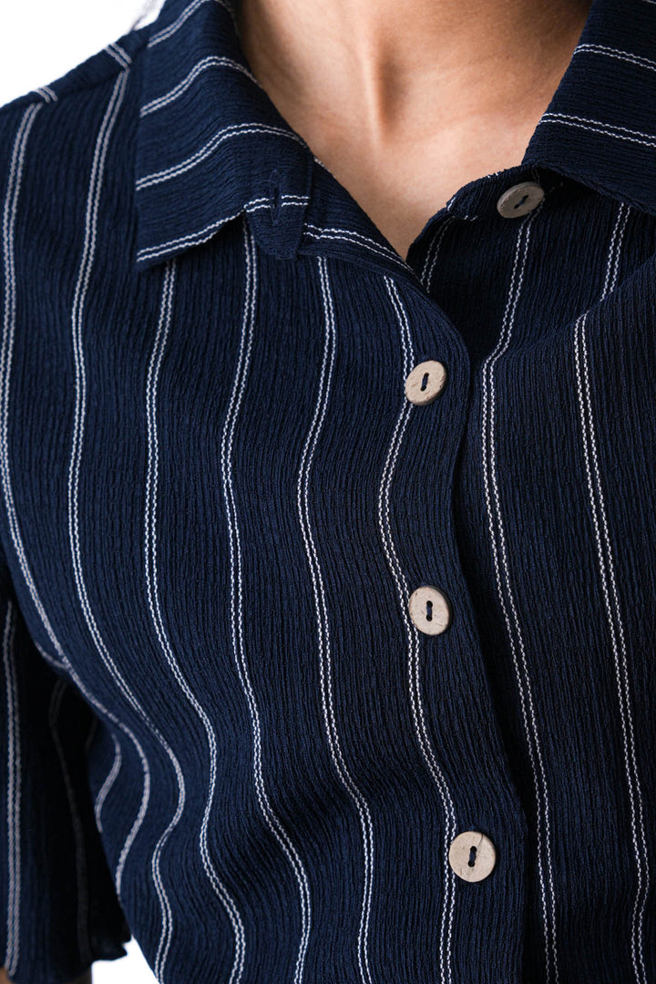 NAVY STRIPPED SHIRT