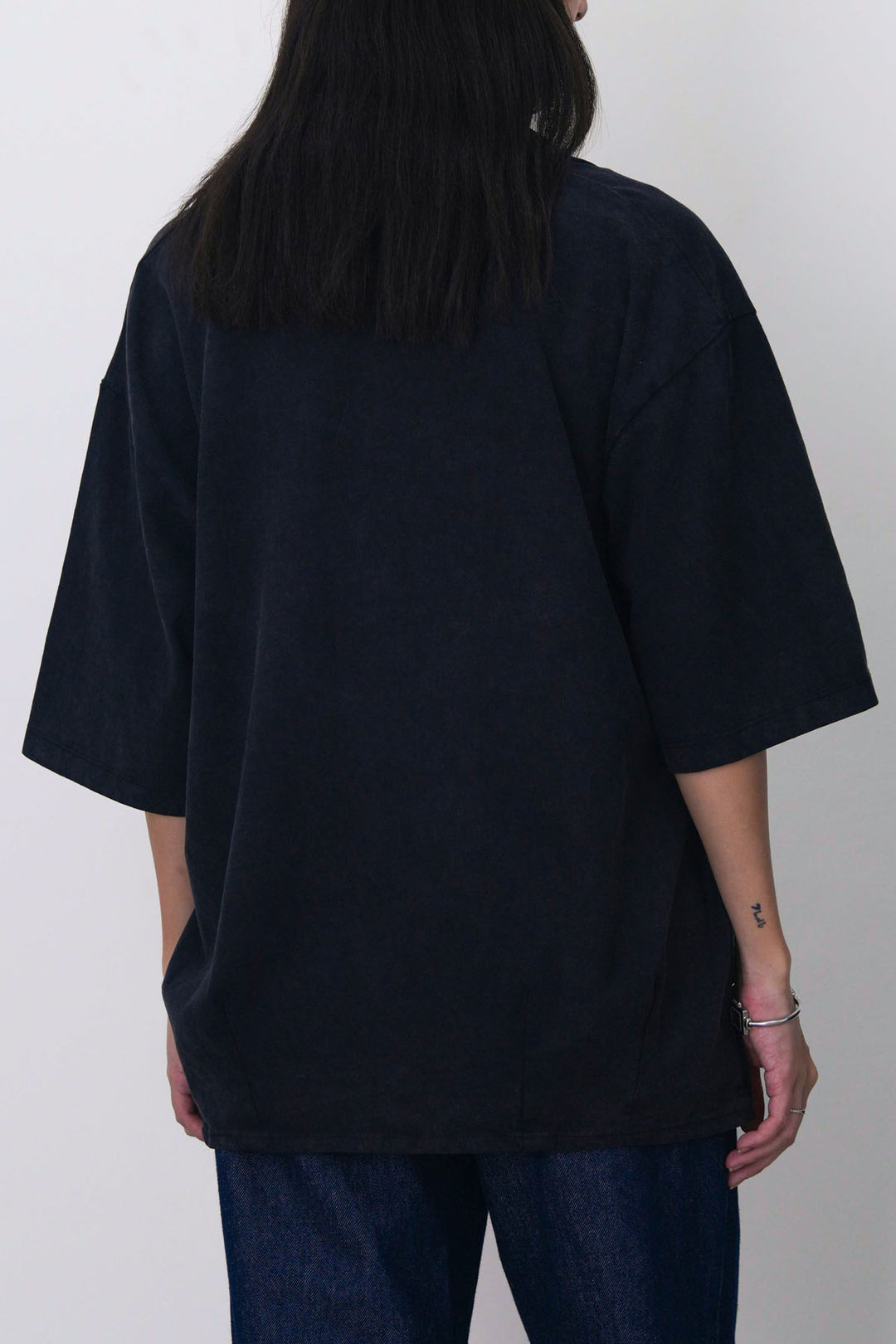 BLACK RELAXED POPOVER SHIRT