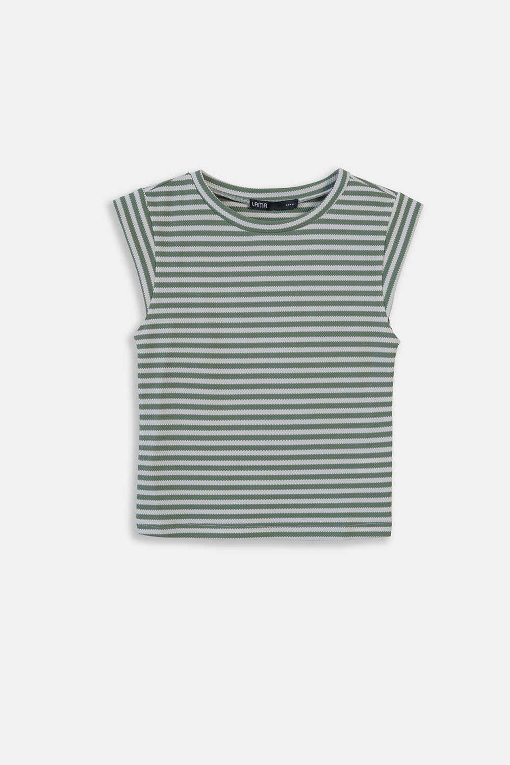 OLIVE WHITE YARN DYED TEE