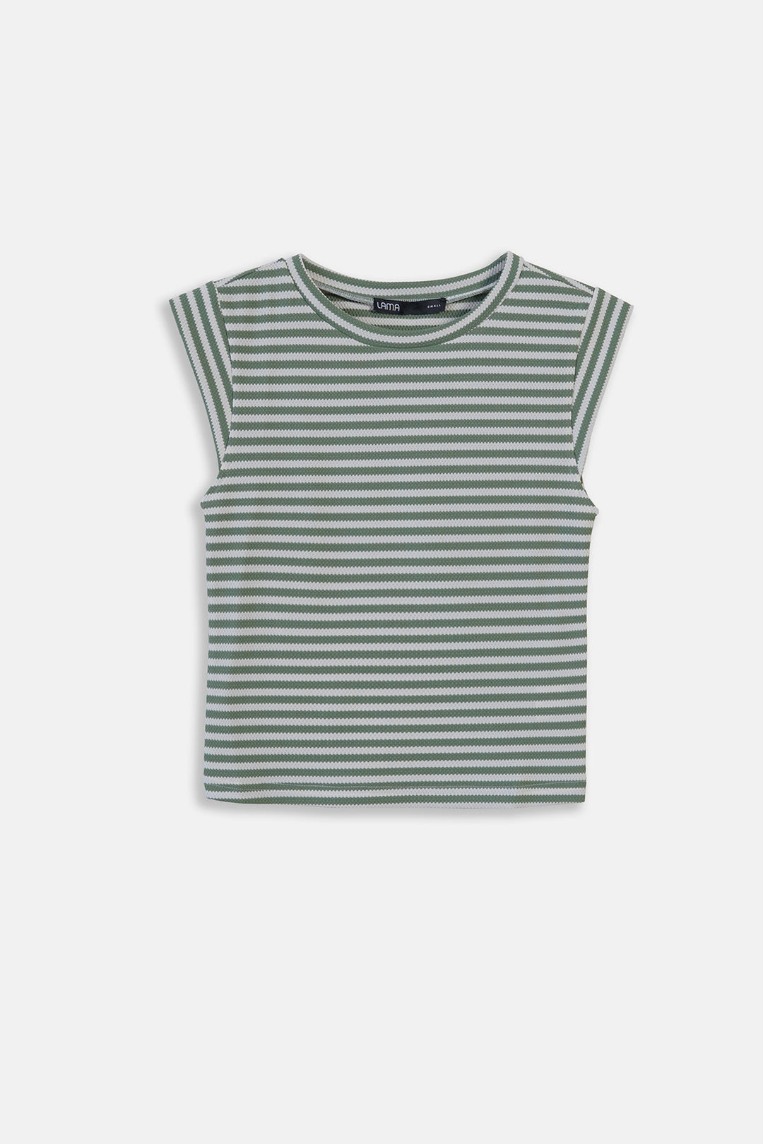 OLIVE WHITE YARN DYED TEE