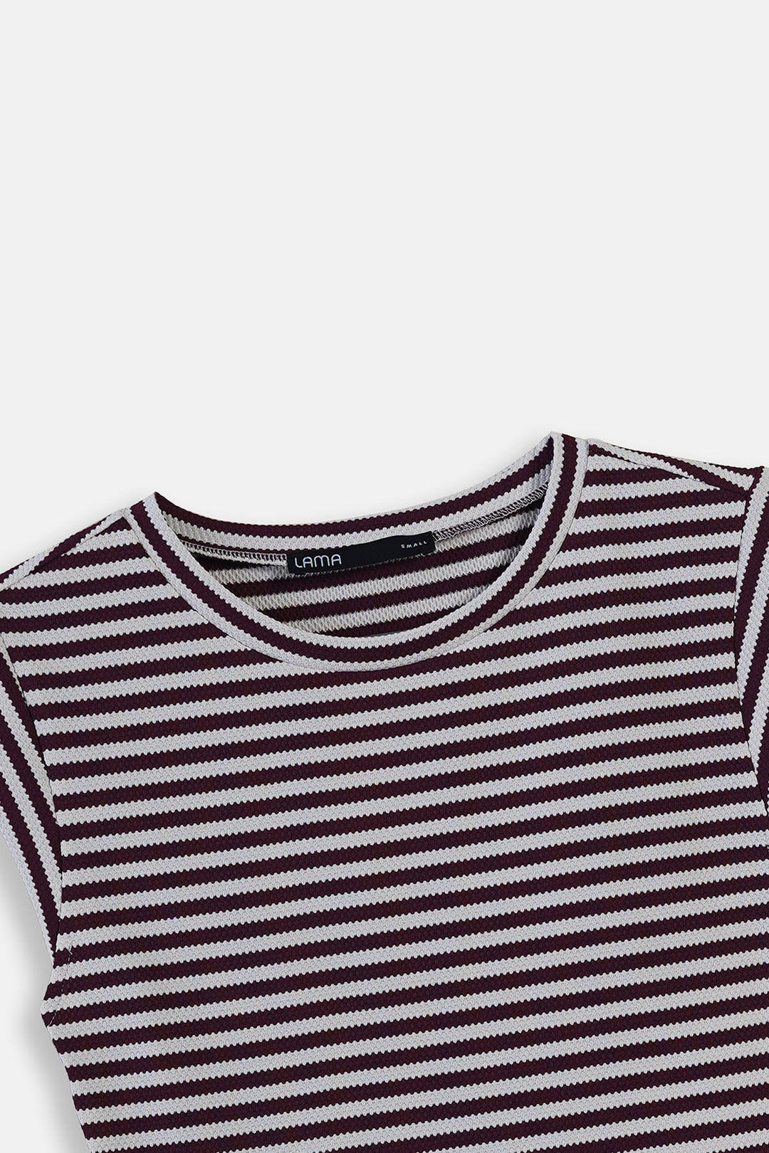 PLUM WHITE YARN DYED TEE