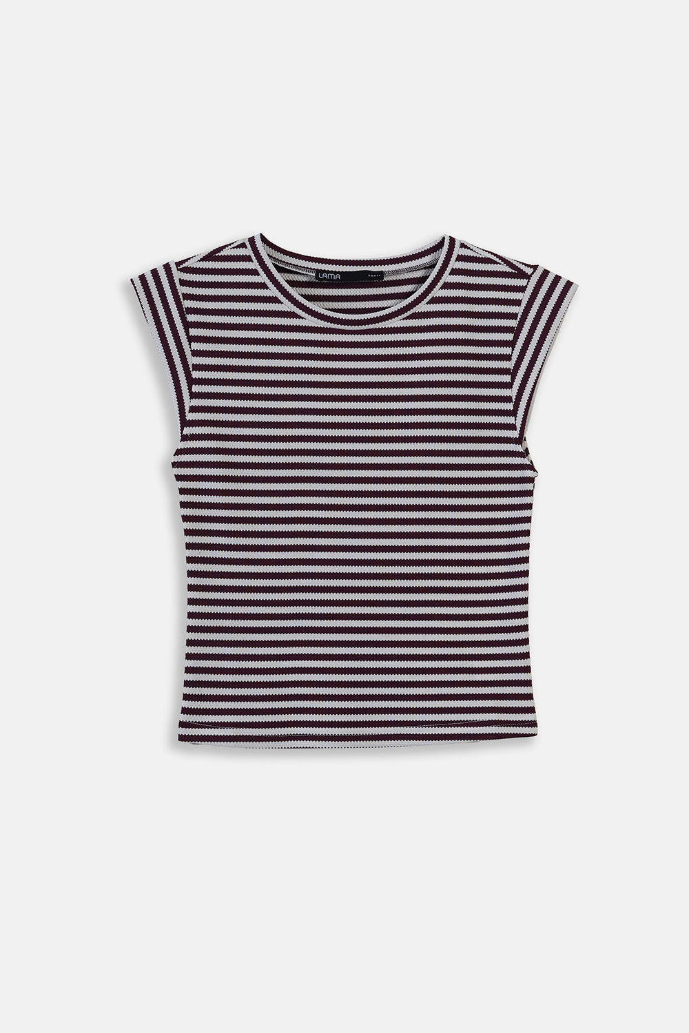 PLUM WHITE YARN DYED TEE