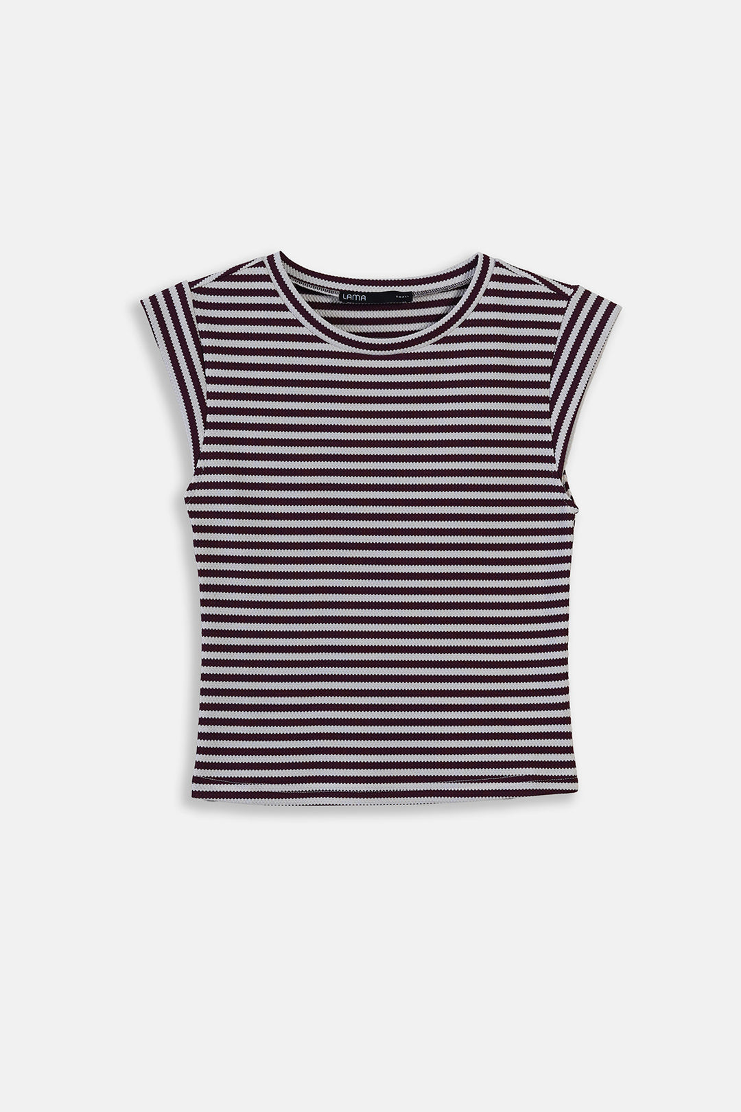 PLUM WHITE YARN DYED TEE
