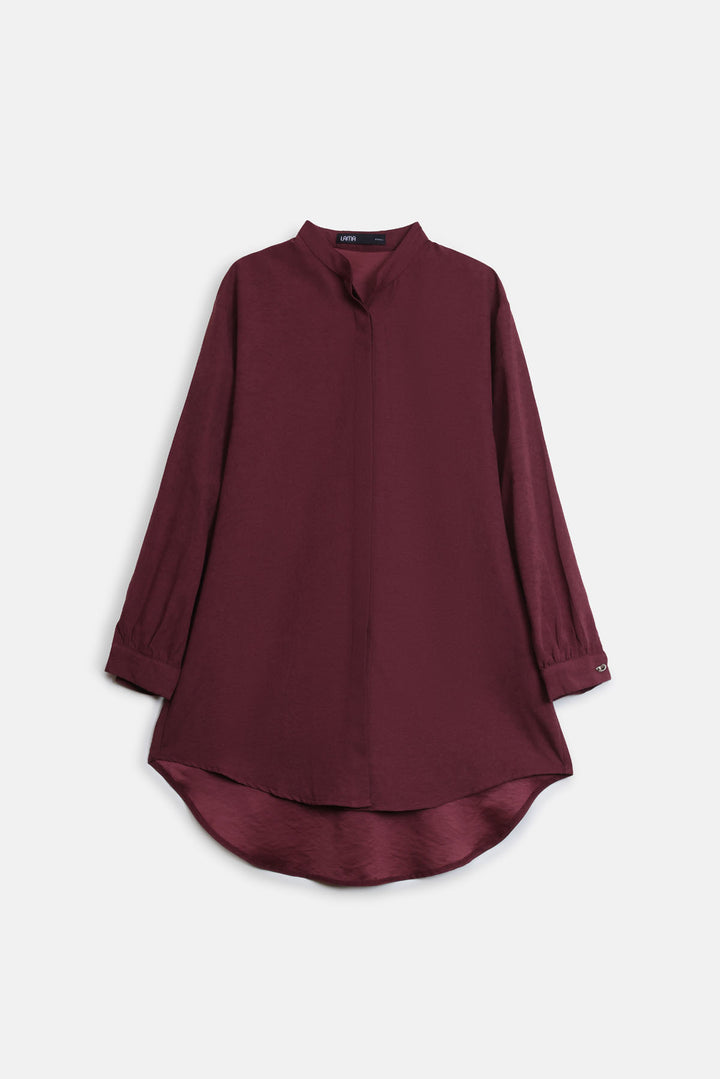 SUEDETTE COLLAR TUNIC