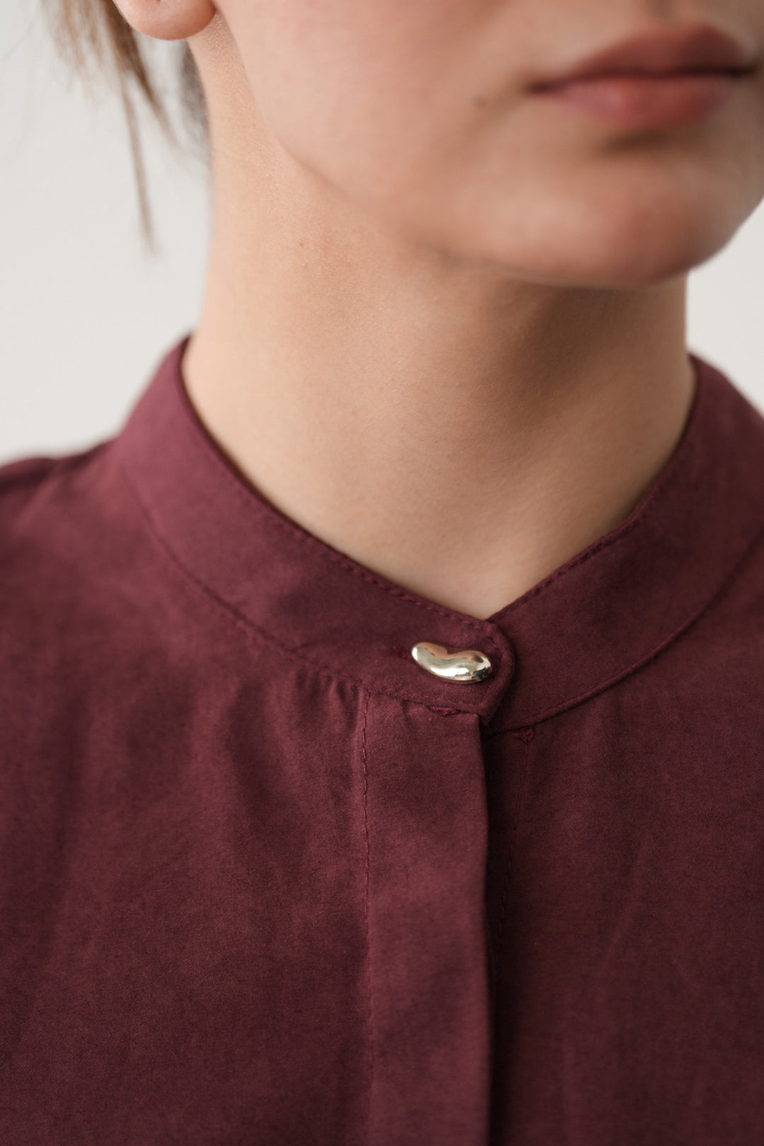 SUEDETTE COLLAR TUNIC