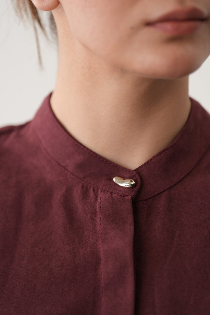 SUEDETTE COLLAR TUNIC