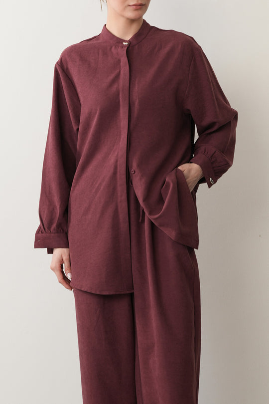 SUEDETTE COLLAR TUNIC