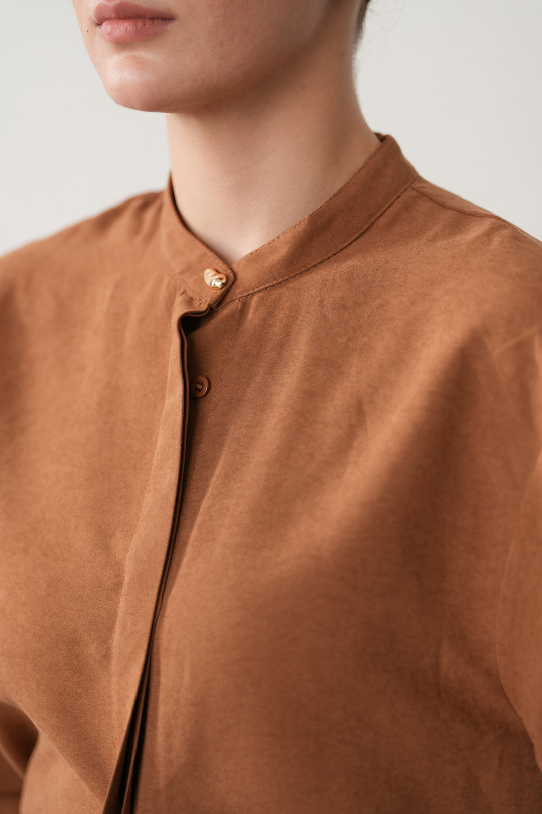 SUEDETTE COLLAR TUNIC