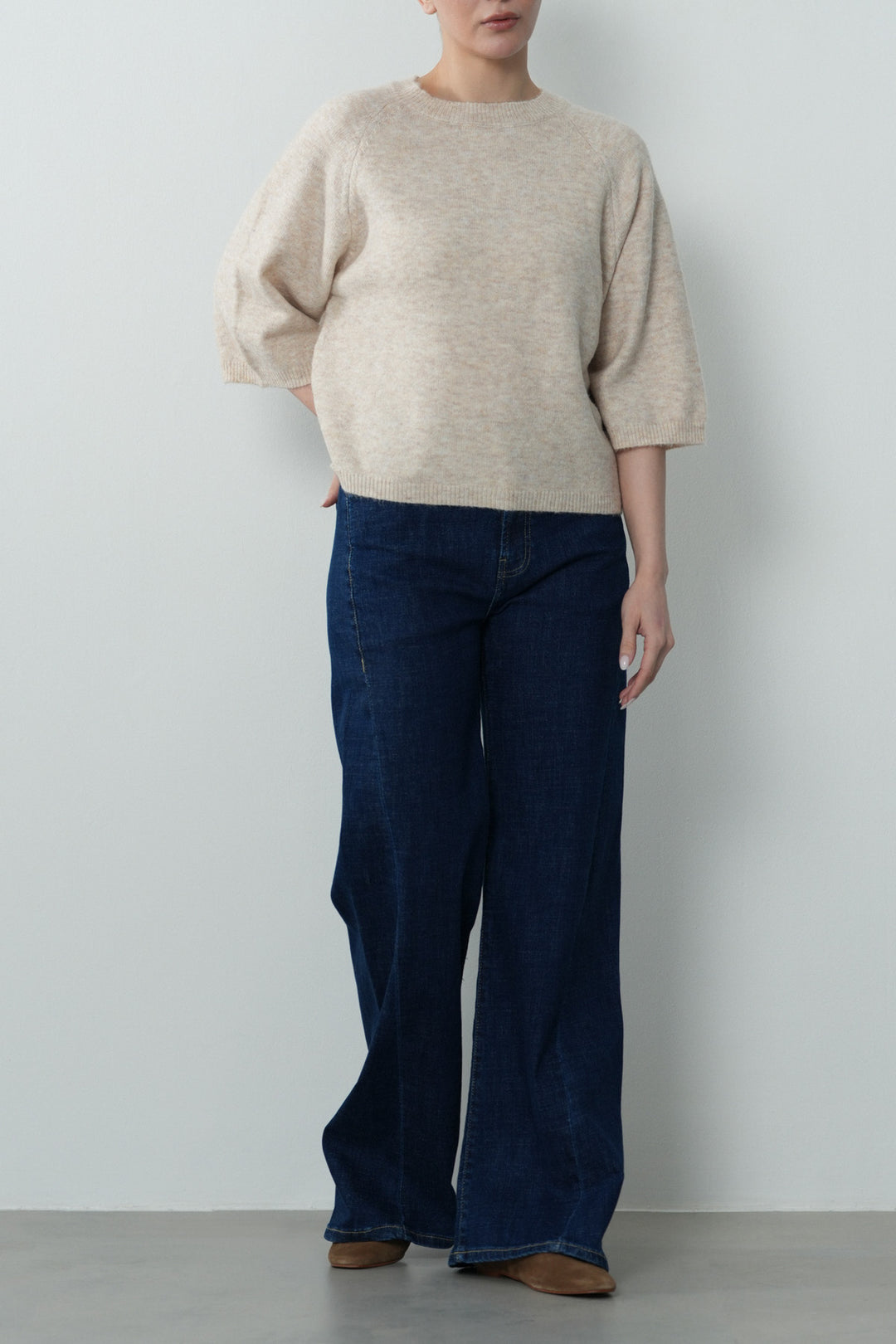 CROPPED CREW JUMPER