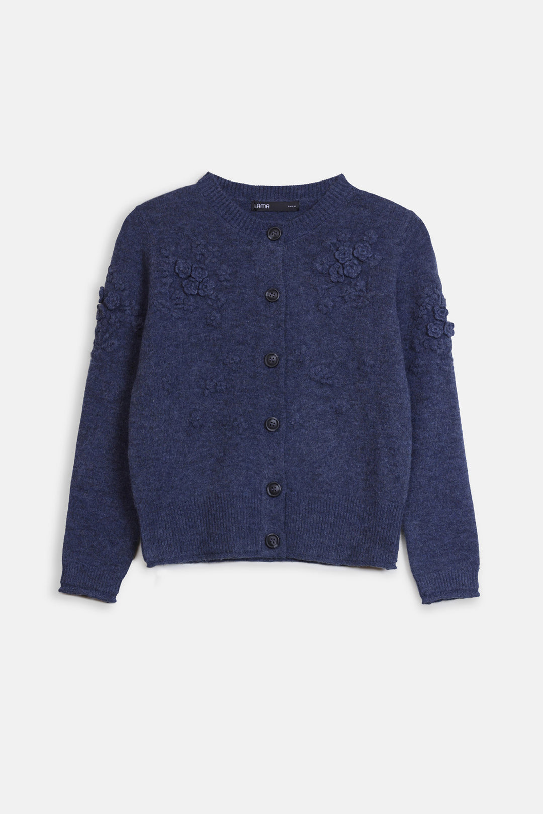 BLUE RIBBED CARDIGAN