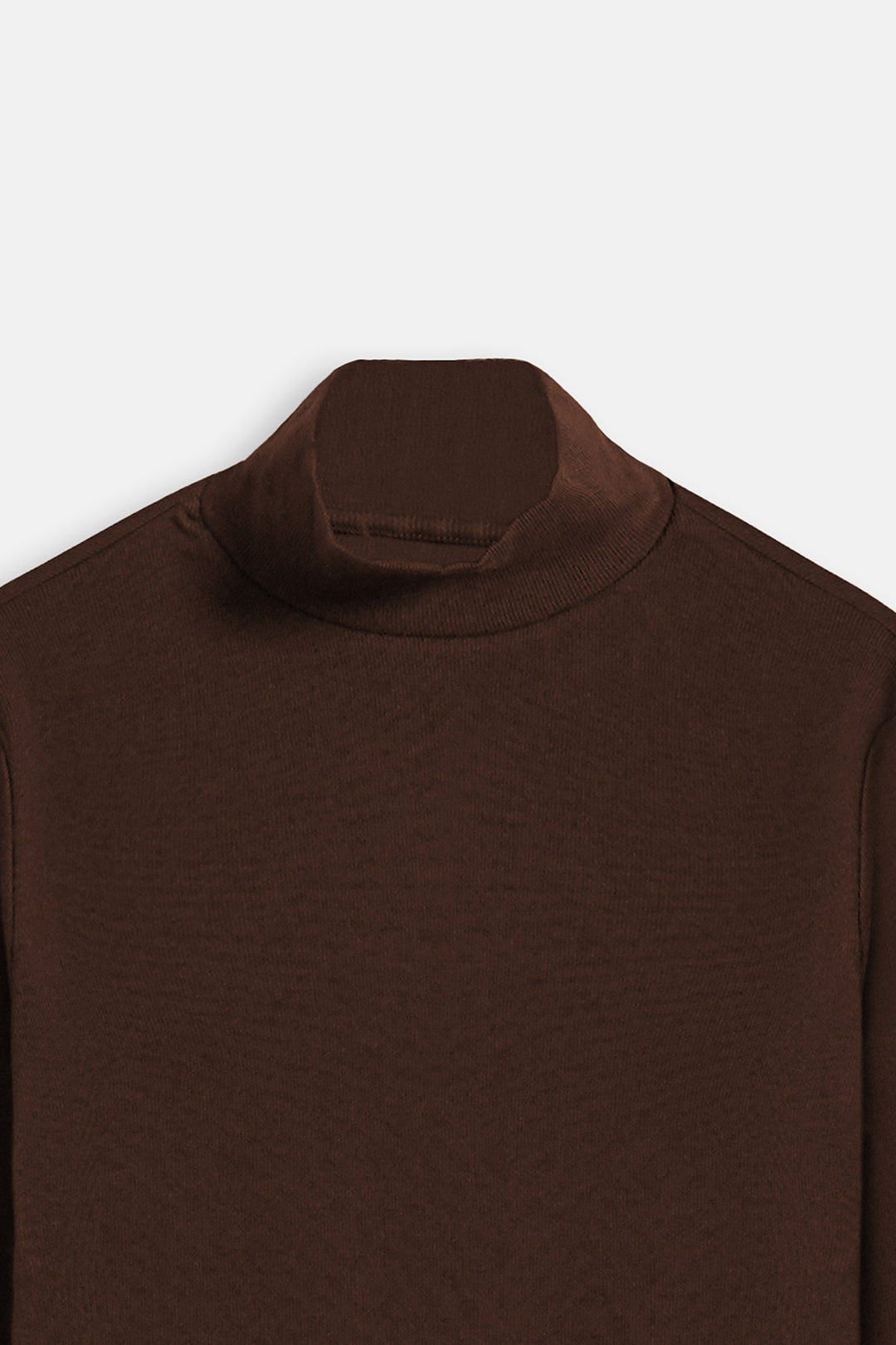 DARK BROWN FITTED TURTLENECK