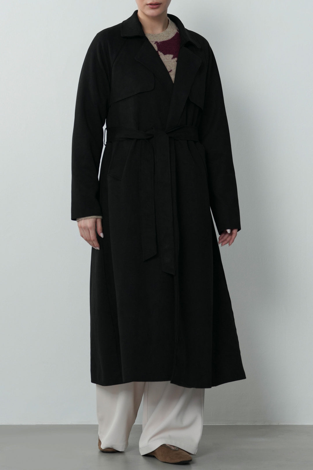 TRENCH SUEDETTE COAT