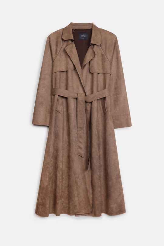 TRENCH SUEDETTE COAT