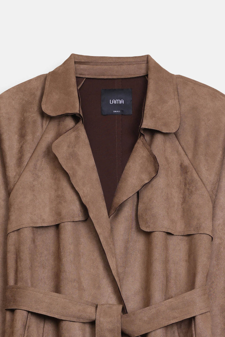 TRENCH SUEDETTE COAT