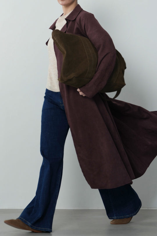 TRENCH SUEDETTE COAT